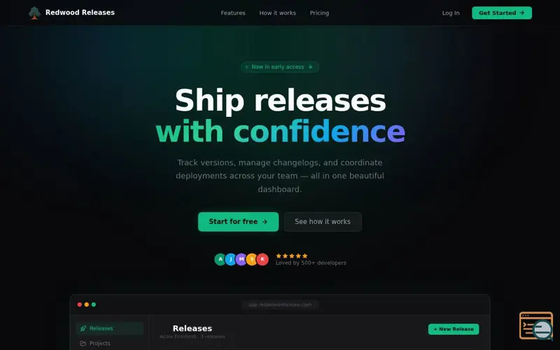 Screenshot of Redwood Releases