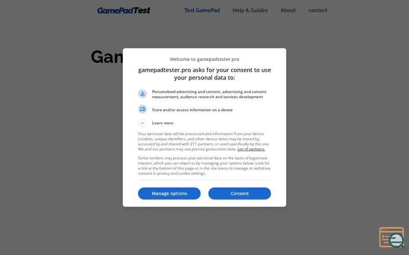 Screenshot of GamePad Tester Pro
