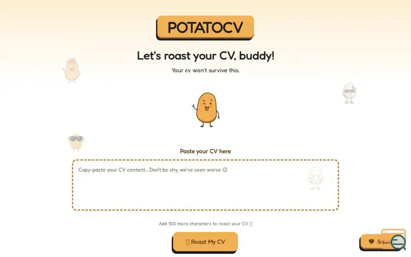 Screenshot of PotatoCV