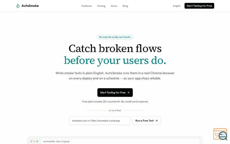 Screenshot of AutoSmoke