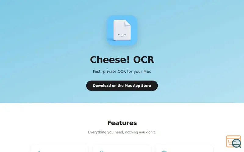 Screenshot of Cheese! OCR