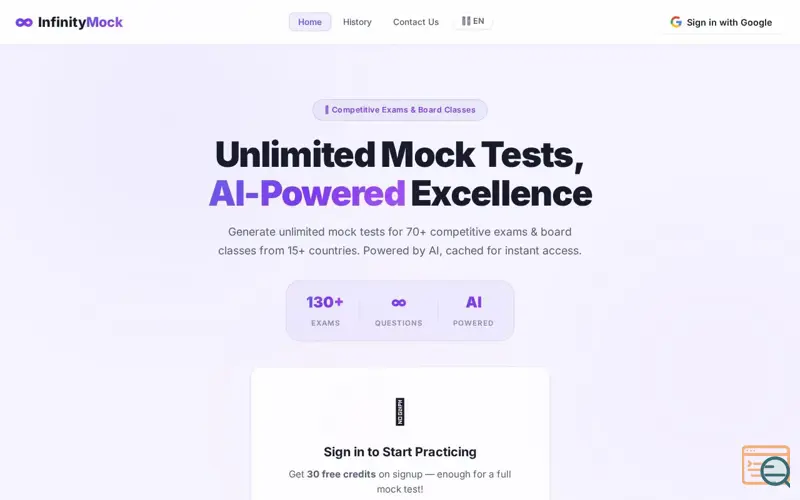 Screenshot of InfinityMock