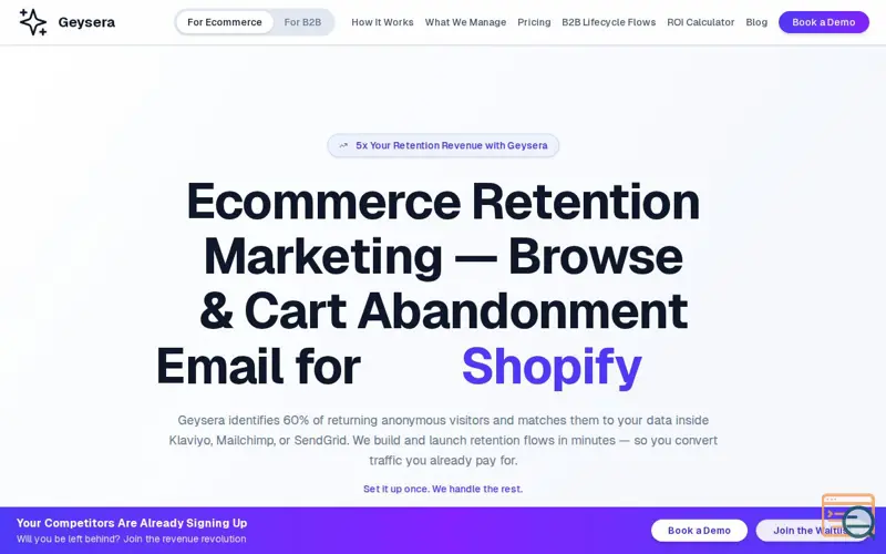 Screenshot of Geysera