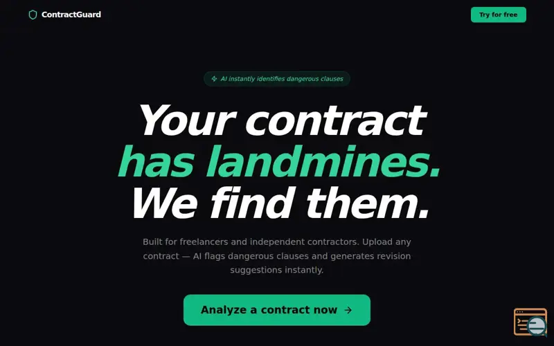 Screenshot of ContractGuard