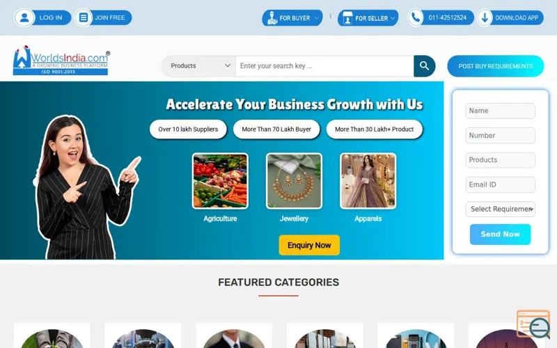 Screenshot of WorldsIndia