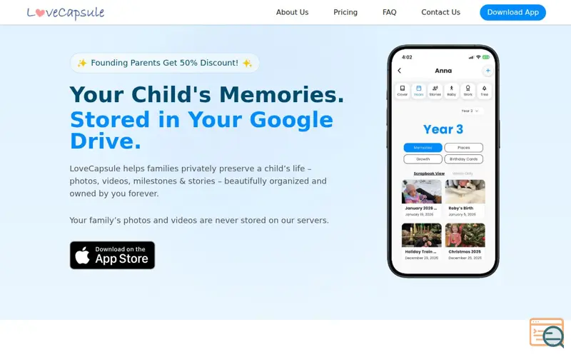 Screenshot of LoveCapsule