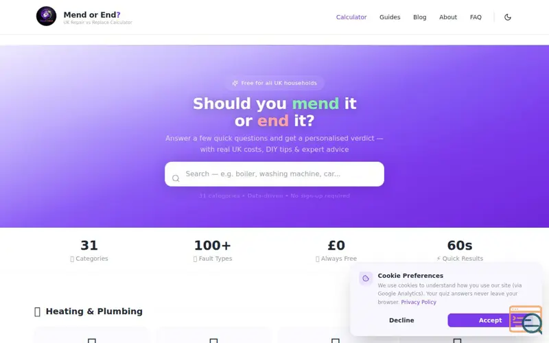 Screenshot of Mend or End