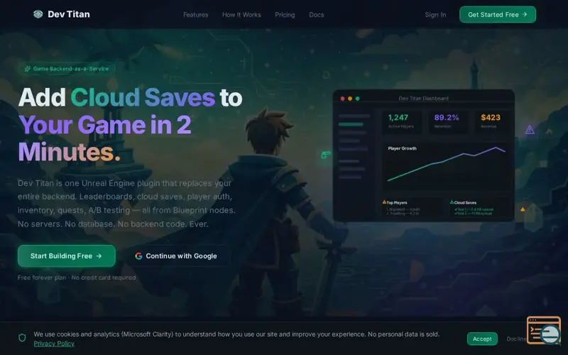 Screenshot of Dev Titan