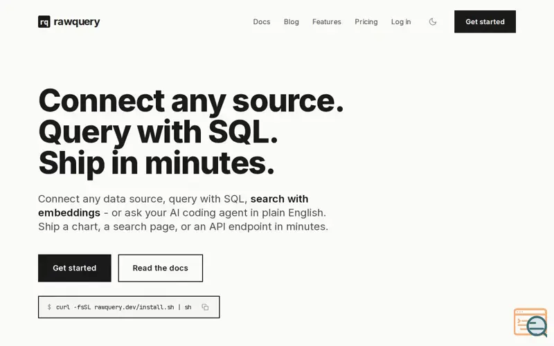 Screenshot of rawquery