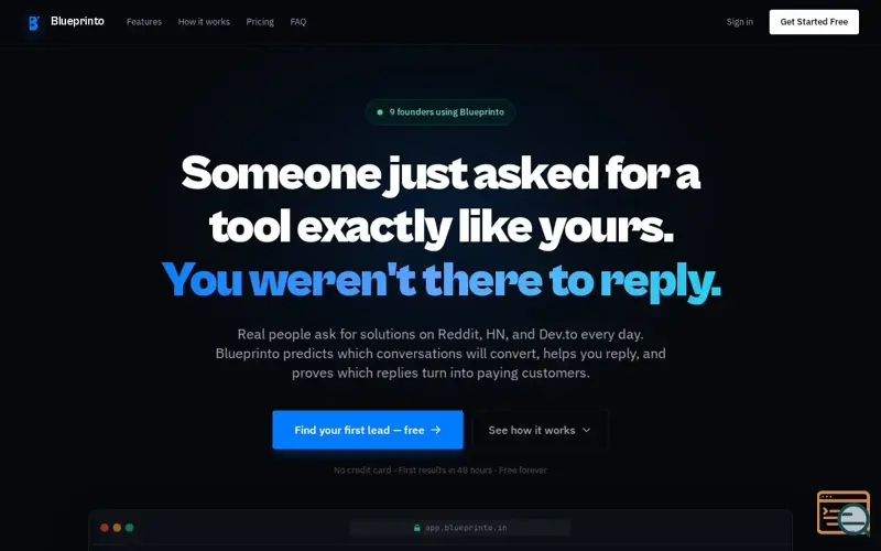 Screenshot of Blueprinto