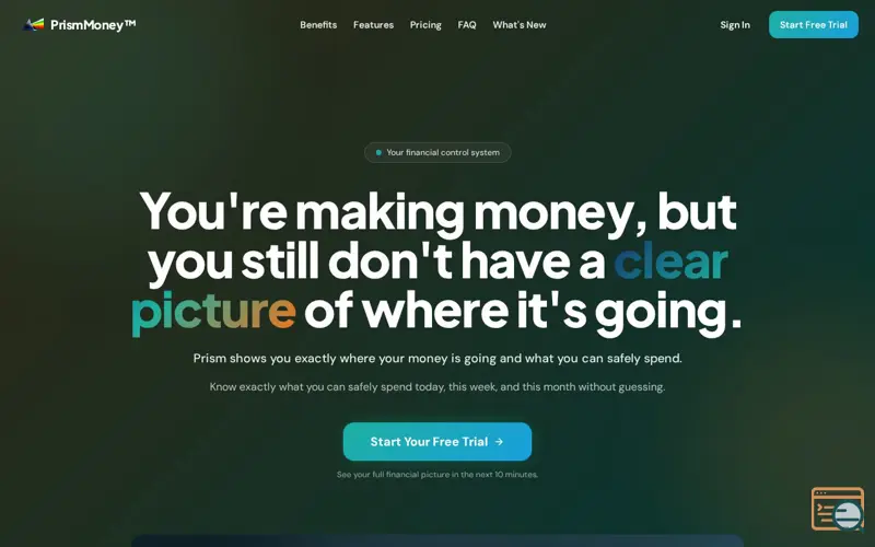 Screenshot of PrismMoney