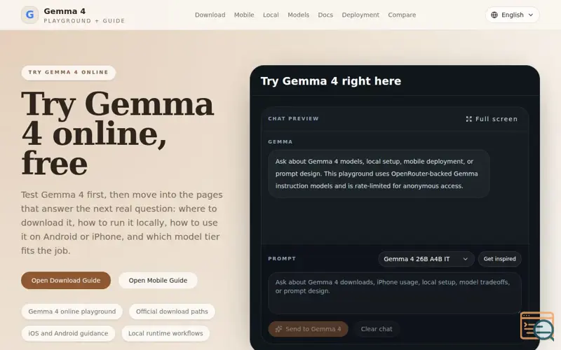Screenshot of Gemma4