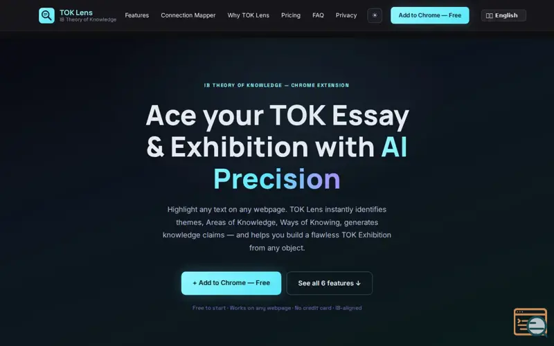 Screenshot of TOK Lens