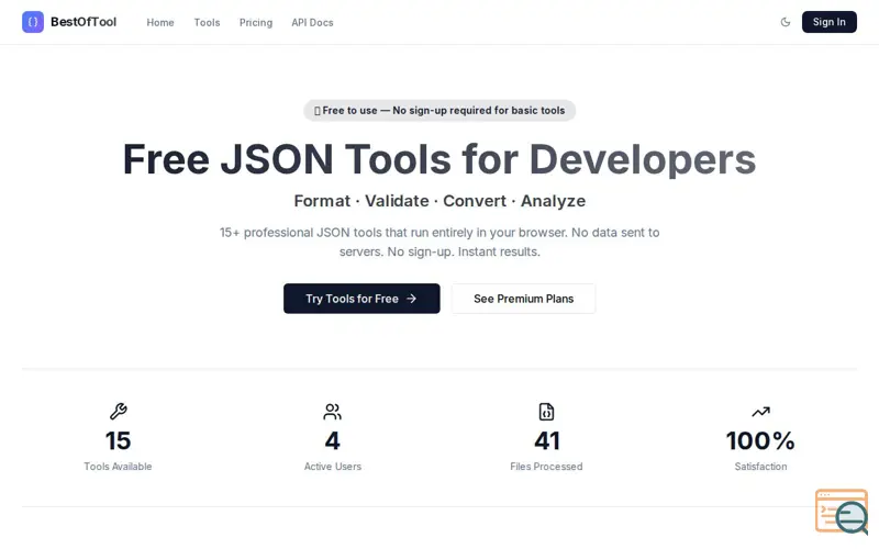 Screenshot of BestOfTool