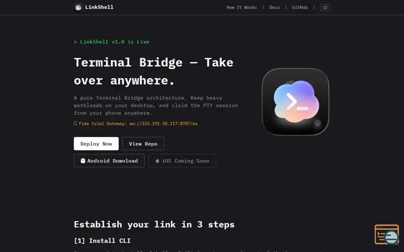 Screenshot of LinkShell