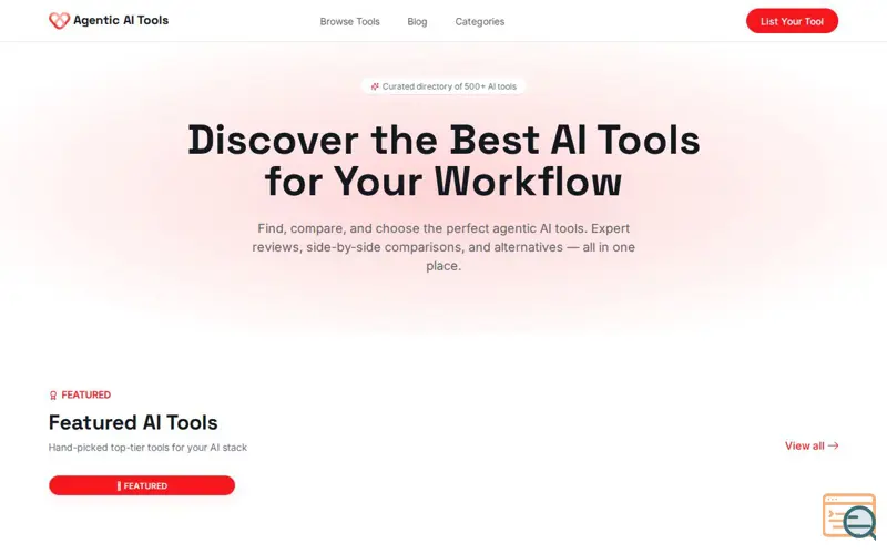 Screenshot of Agentic AI Tools