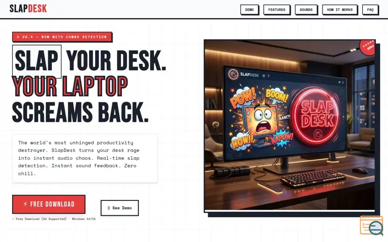 Screenshot of SlapDesk