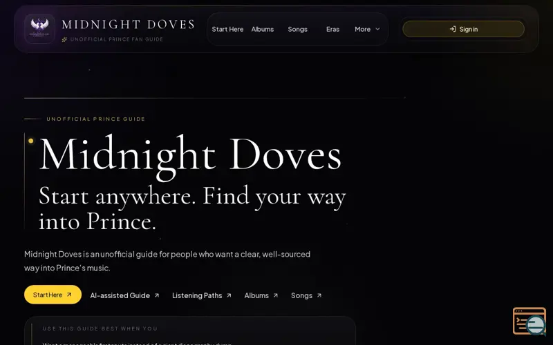 Screenshot of Midnight Doves