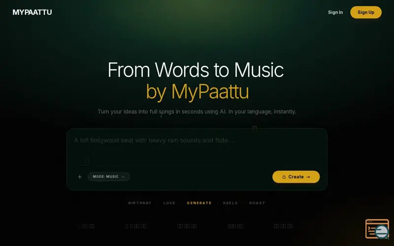 Screenshot of Mypaattu