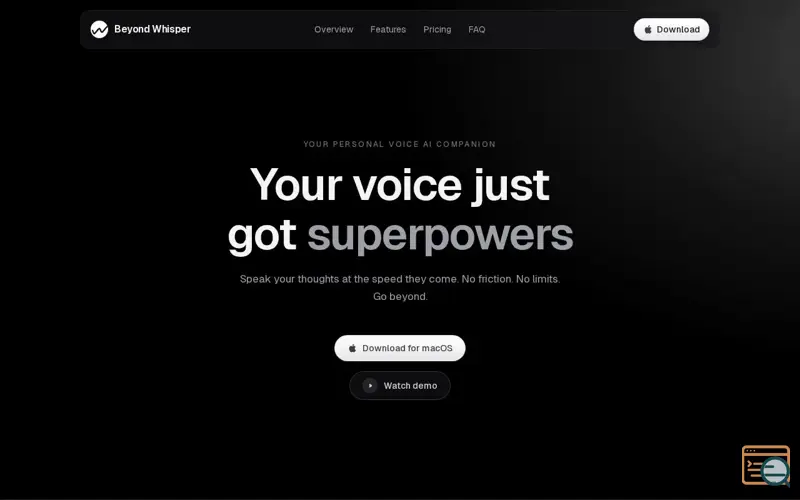 Screenshot of Beyond Whisper