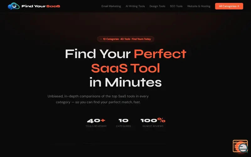 Screenshot of Find Your SAAS