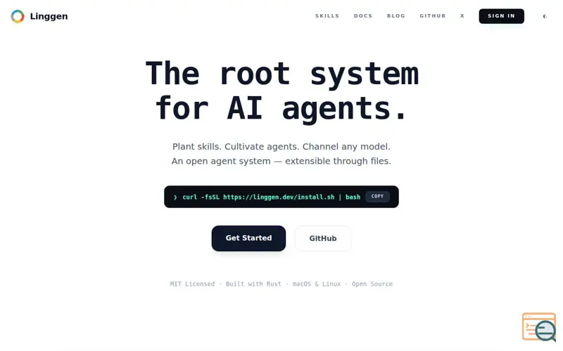 Screenshot of Linggen