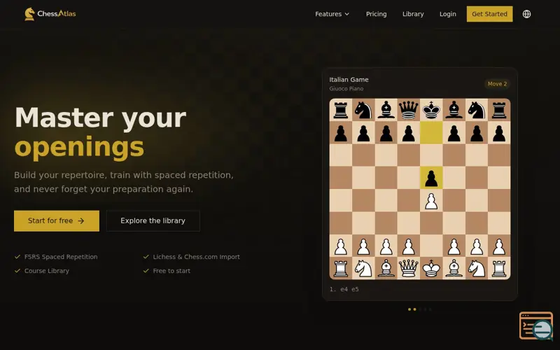 Screenshot of ChessAtlas