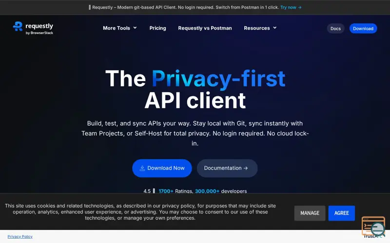 Screenshot of Requestly API Client