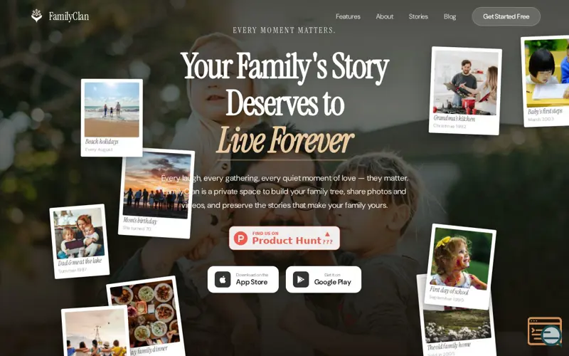 Screenshot of FamilyClan