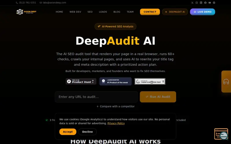 Screenshot of DeepAudit AI