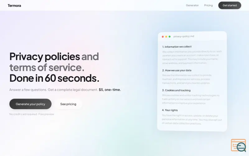 Screenshot of Termora