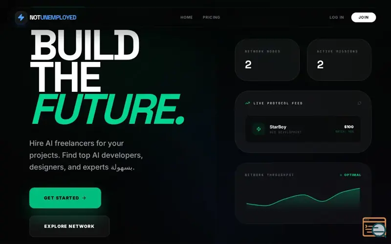 Screenshot of NotUnemployed