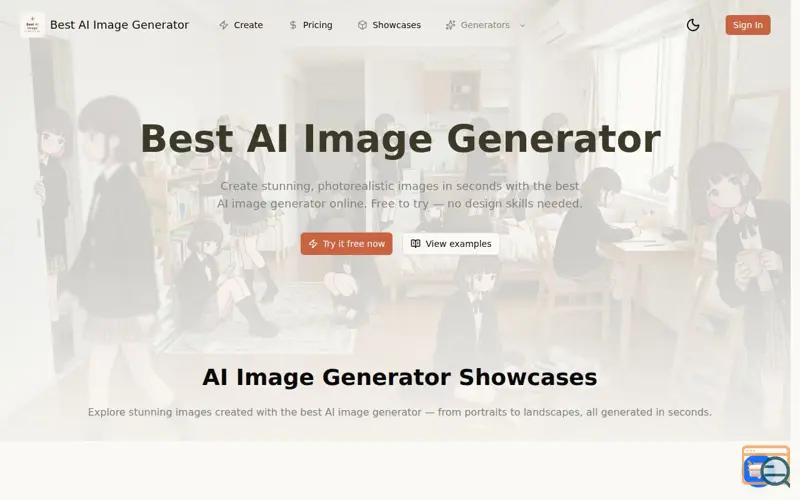 Screenshot of best ai image generator