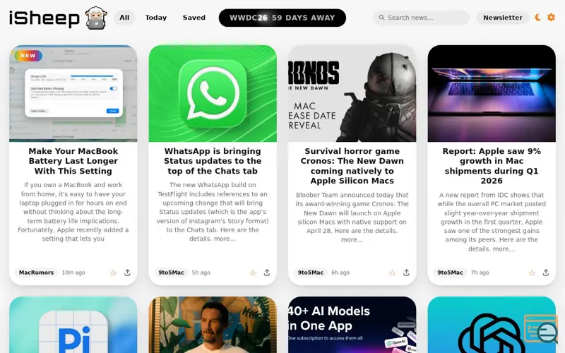 Screenshot of iSheep