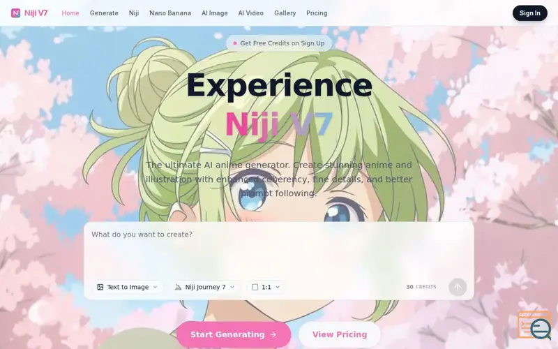 Screenshot of Niji V7