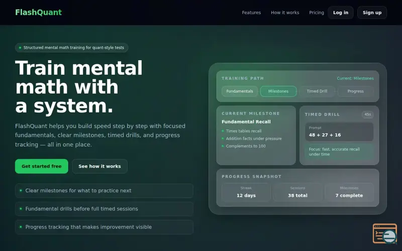 Screenshot of FlashQuant