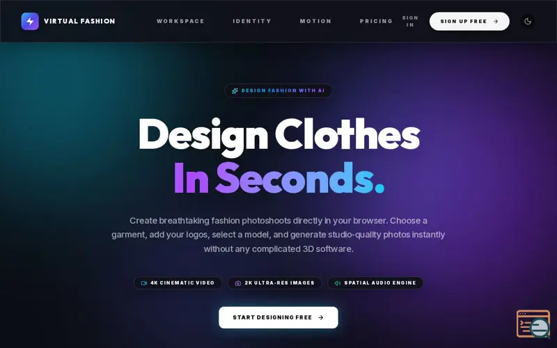 Screenshot of Virtual Fashion