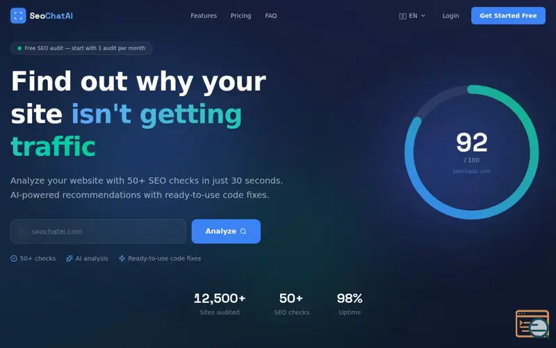 Screenshot of SeoChatAI