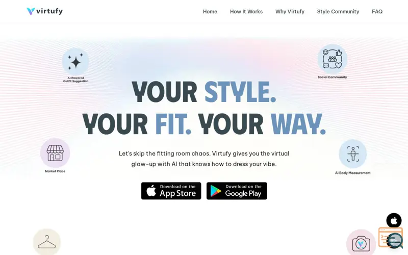 Screenshot of Virtufy