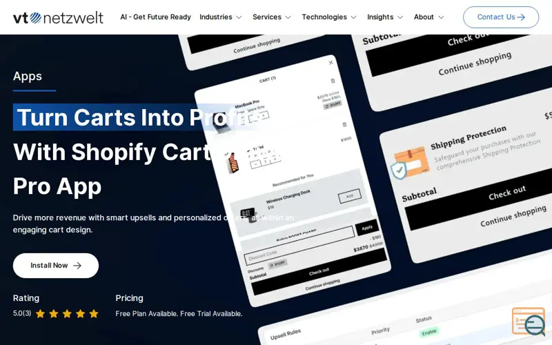 Screenshot of Shopify VTN Cart Drawer Pro App