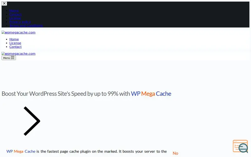 Screenshot of wpmegacache.com