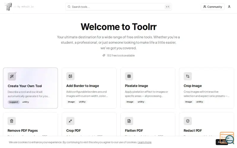 Screenshot of Toolrr