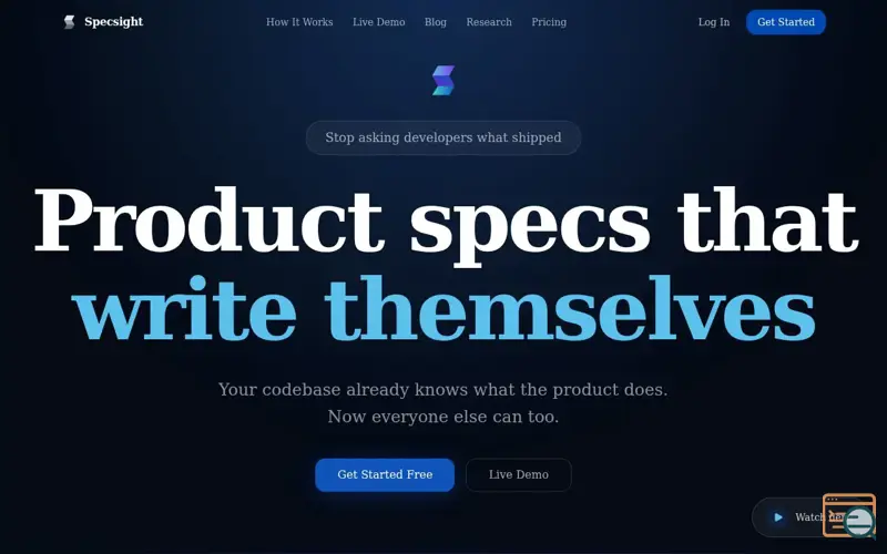 Screenshot of Specsight