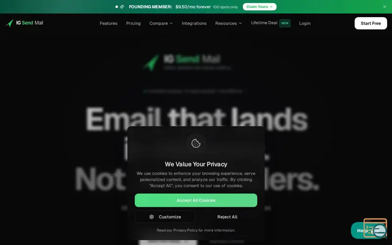 Screenshot of IGSendMail