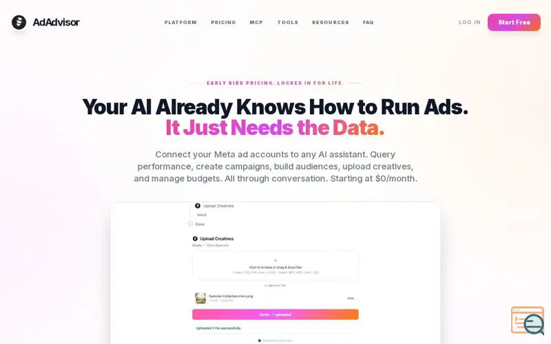 Screenshot of AdAdvisor