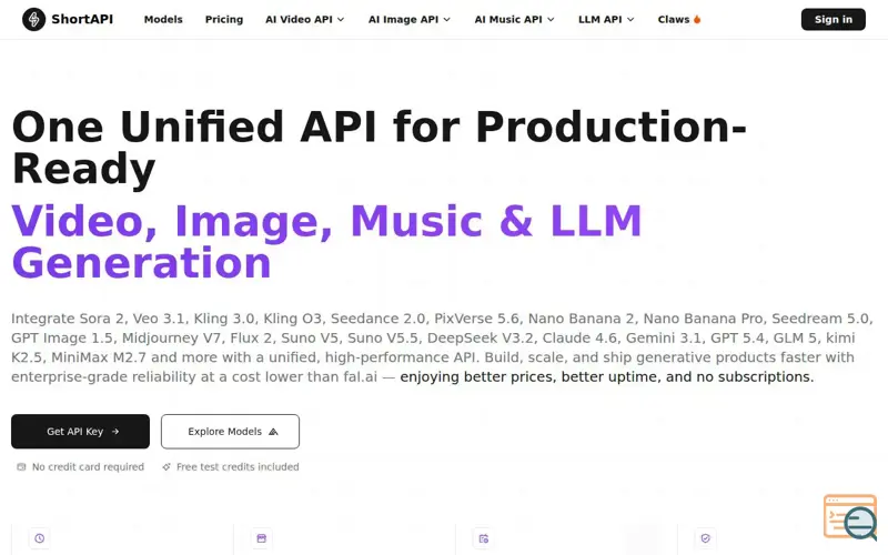 Screenshot of ShortAPI