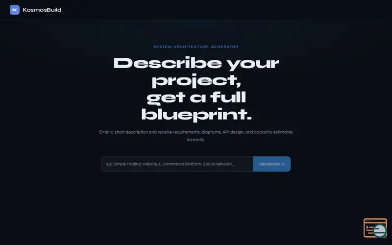 Screenshot of KosmosBuild