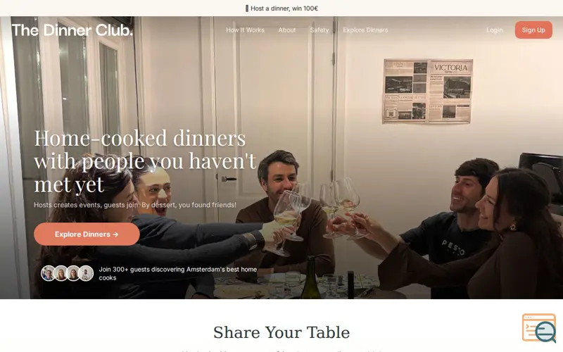 Screenshot of The Dinner Club 