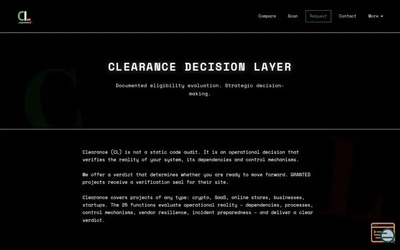 Screenshot of Clearance by Alfanest Labs