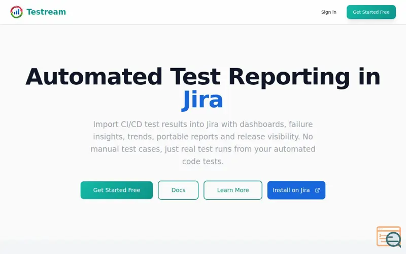 Screenshot of Testream